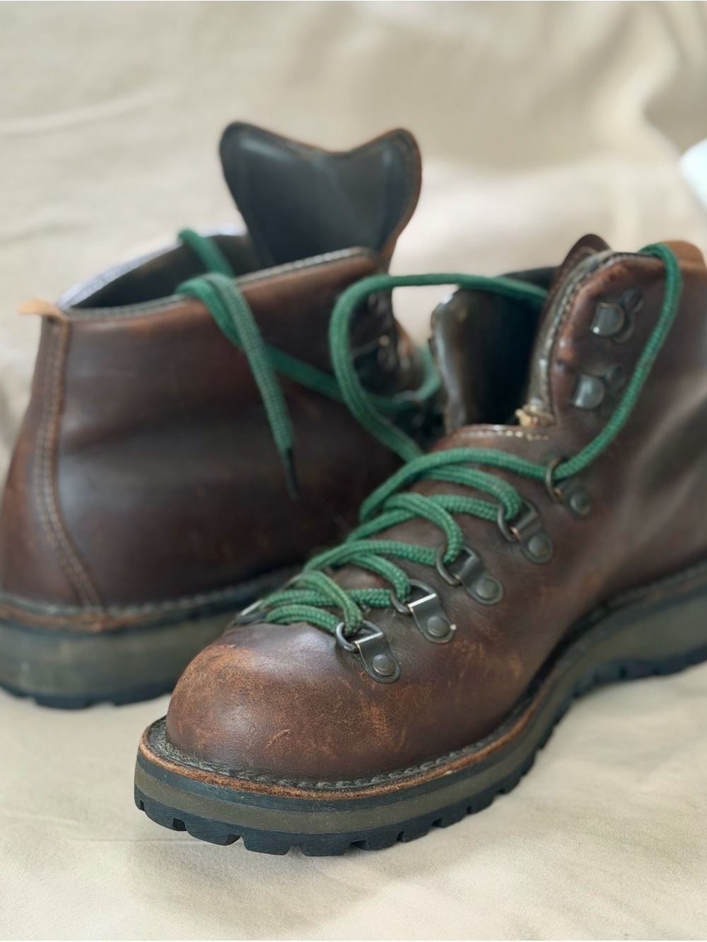 Vintage Danner Mountain Light II Brown Leather Hiking Boots 30800 GORE-TEX W8 M - Picture 2 of 10